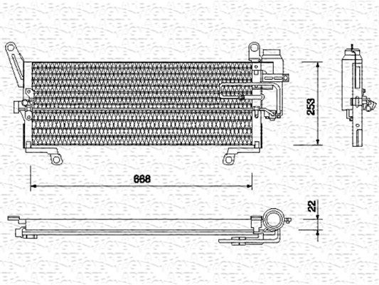 MAGNETI MARELLI Конденсатор, кондиционер 350203104000